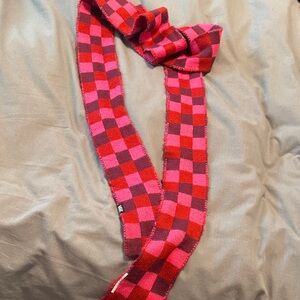 Vans Red and Pink Checkered Scarf